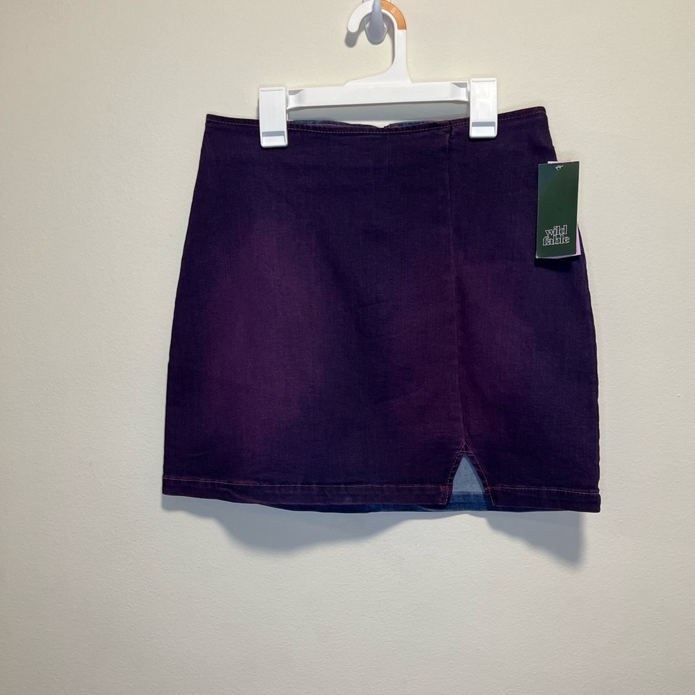 Purple Denim Skirt